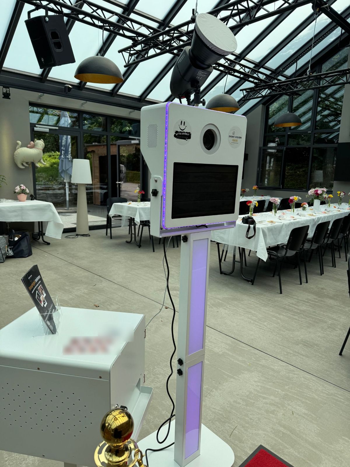 Fotobox auf einer Hochzeit im Dieckmanns Glashaus in Dortmund