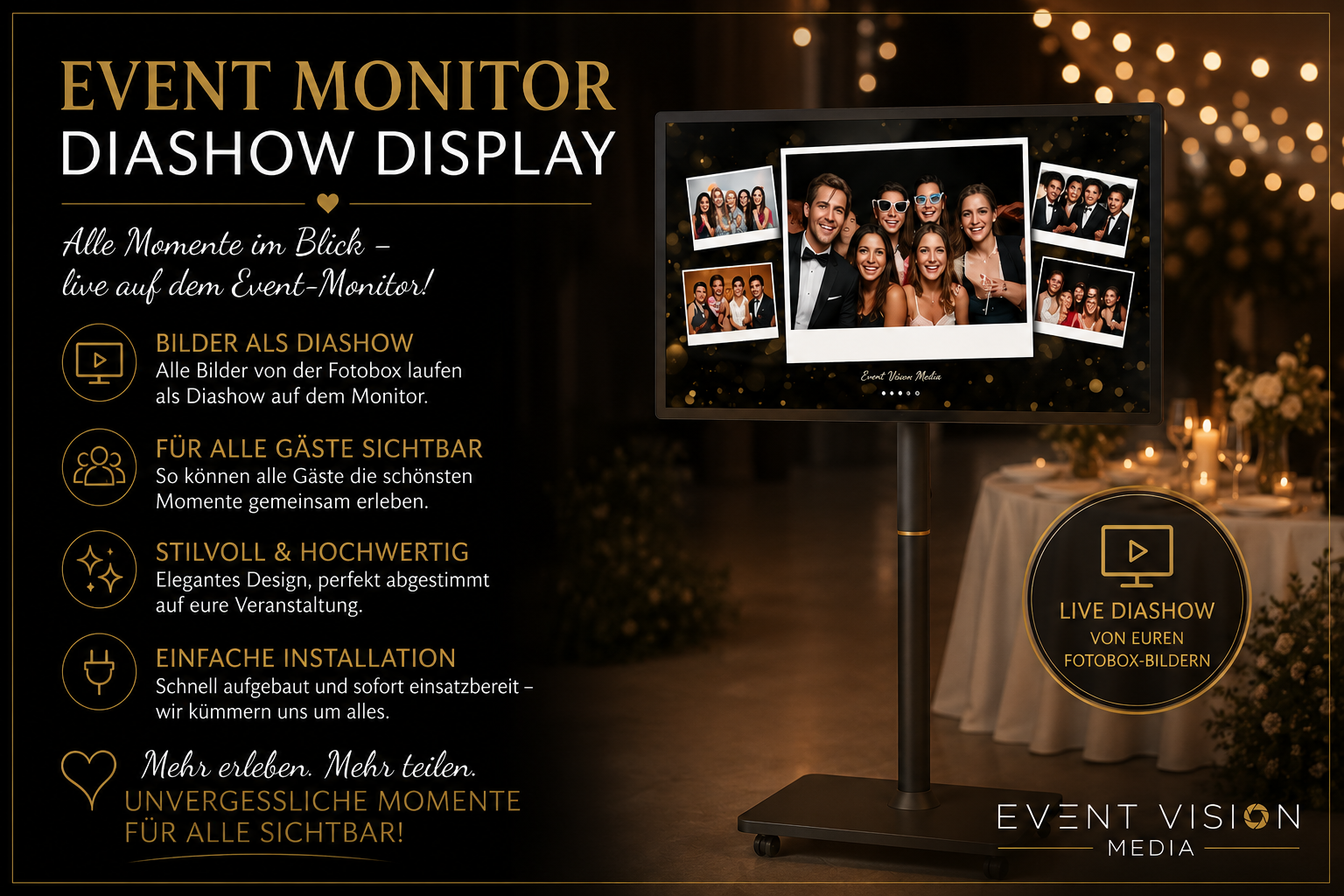 Live-Fotogalerie auf dem Event-Monitor